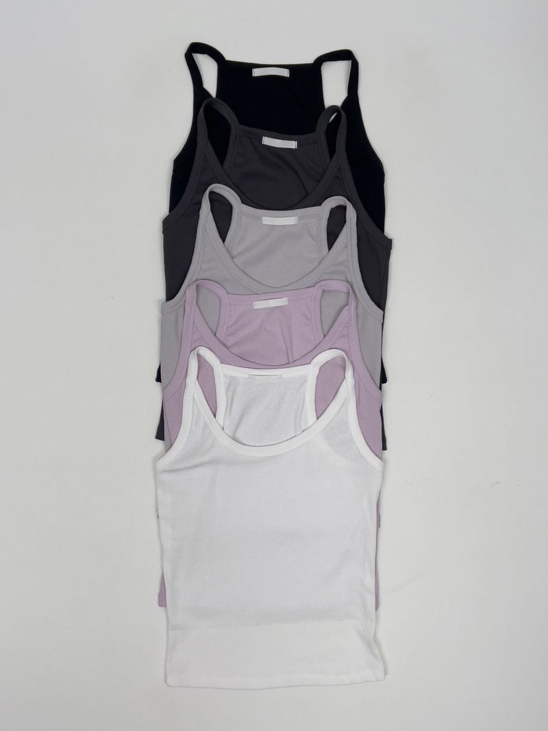 Ribbed sleeveless top