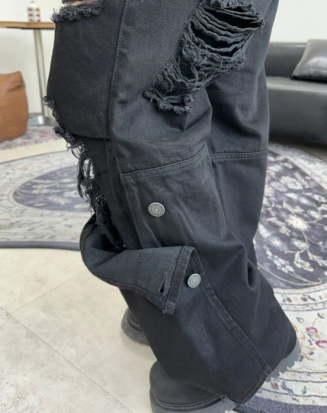 Fed Damage Layered Cotton Pants