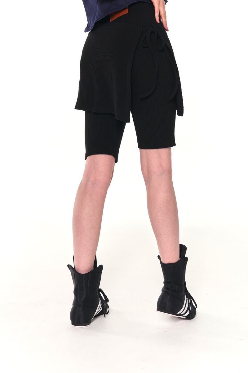 PUFF BUTTON BLOUSE (NAVY)