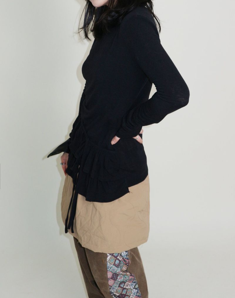 Yves Double Frill Layered Shea Turtleneck (Turtleneck)