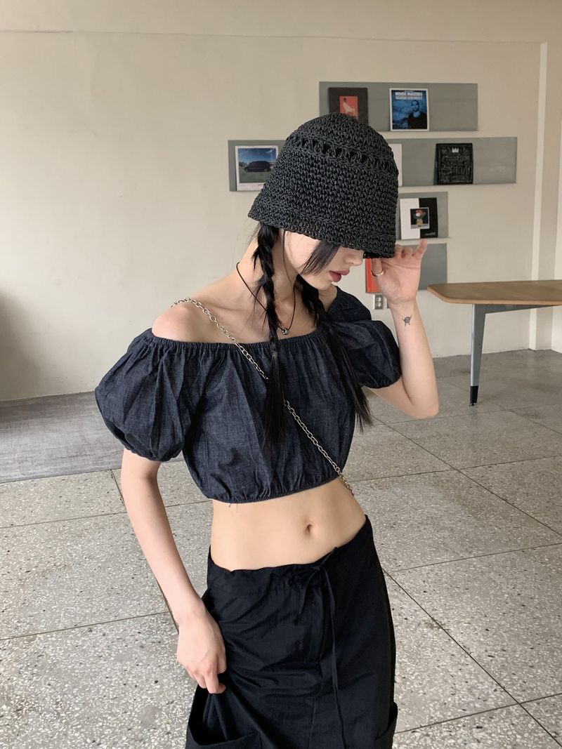 Wako summer straw bungee bucket hat