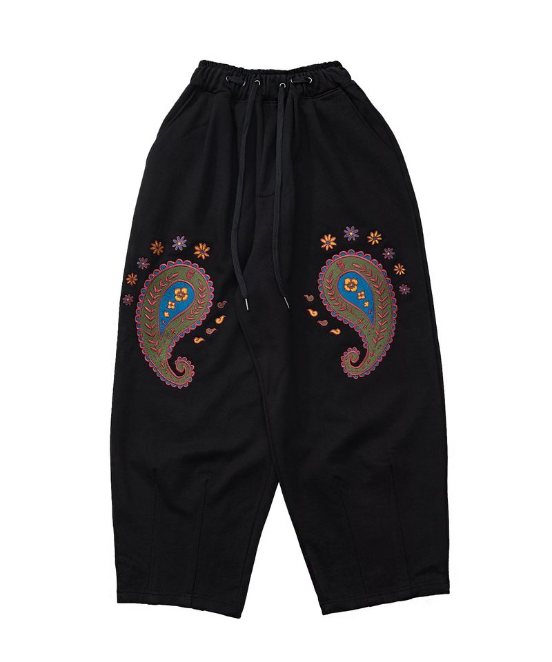 A NOTHING（アナッシング）の「PAISLEY EMB. H-T SWEAT PANTS (Black)（Pants）」