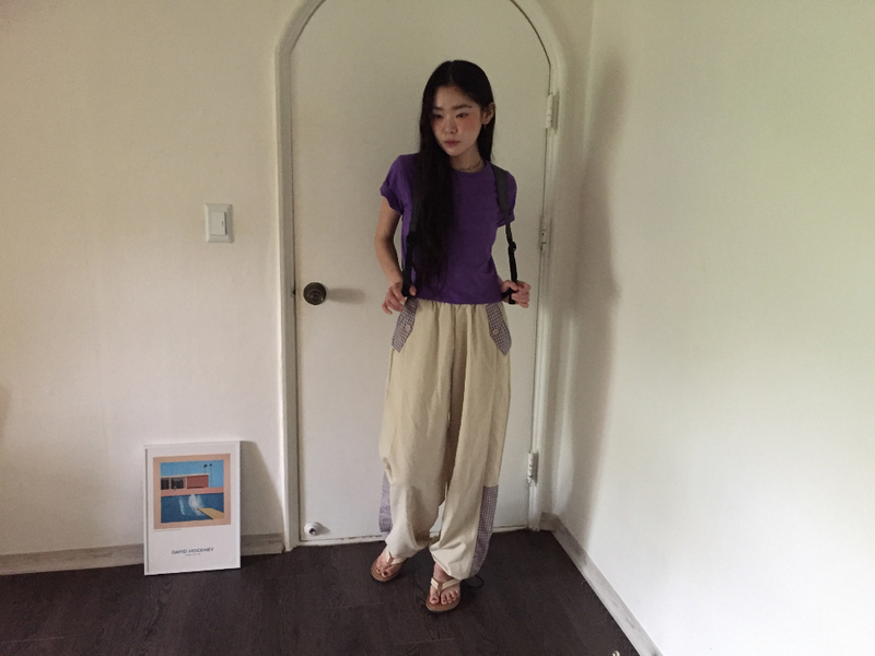 Pisso check string pants (2color)