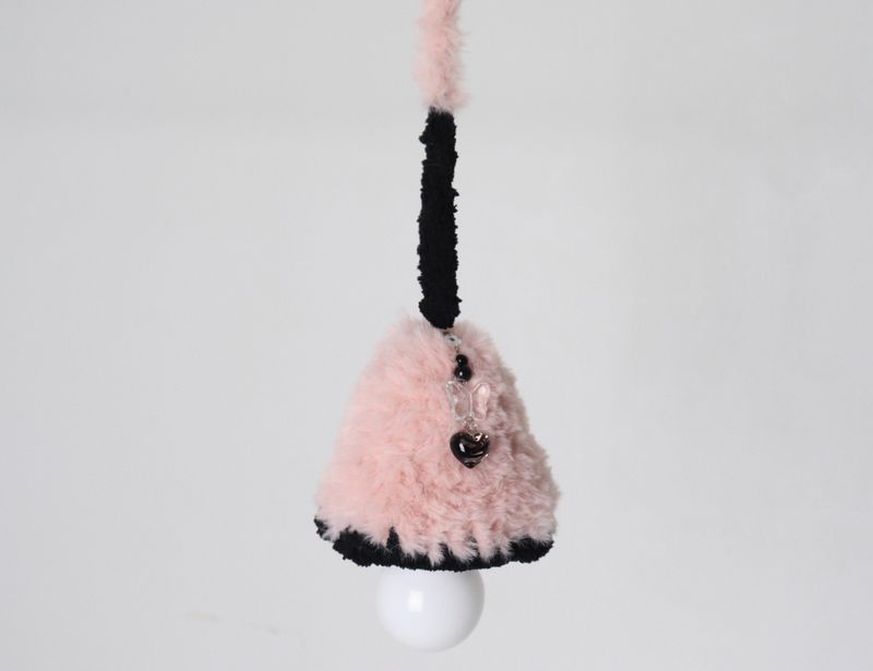 pink black fur light