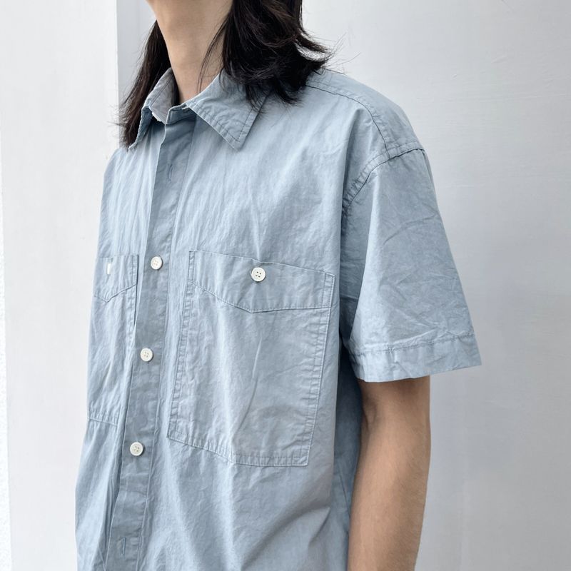 Mist Blue Double-Pocket Shirt