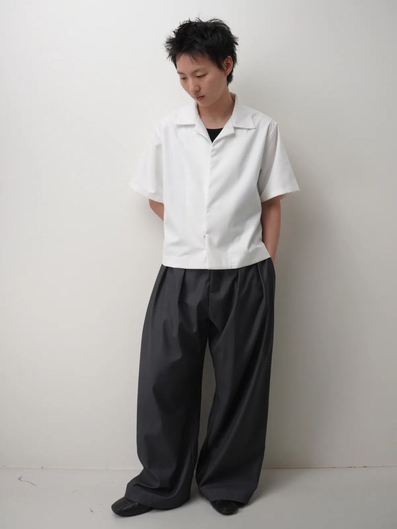 26SS TP1 Cropped Cuban Collar Shirt