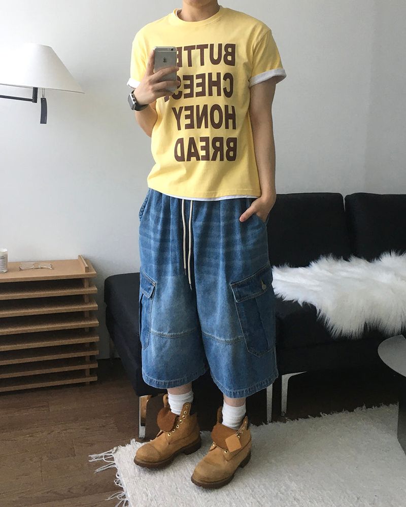 Marine Bermuda Denim Pants