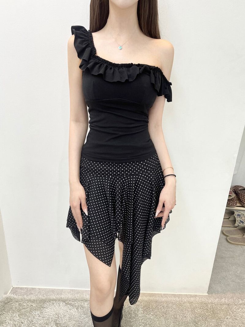 1509. Frill Two-Way Sleeveless (3 Colors)