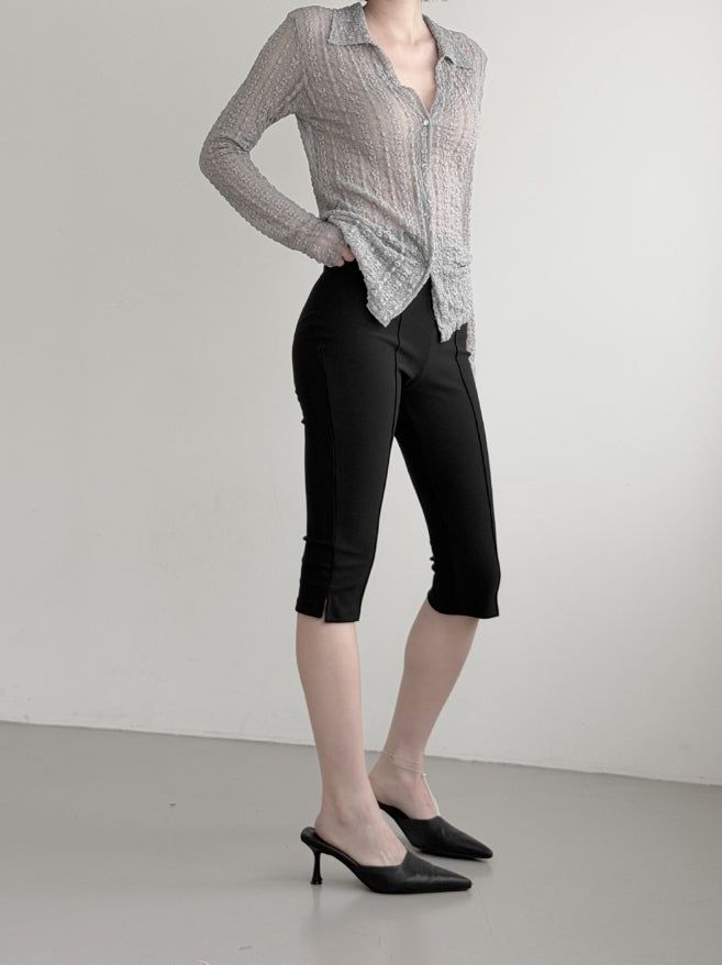 Lay See-through Embossed Lace Cardigan