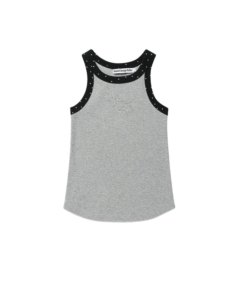 cavish（カビシ）の「TWIN STAR SLEEVELESS TOP GREY(CV2GMFT582A)（Tops）」