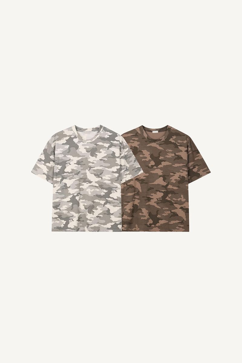 Camo print oversized t-shirt
