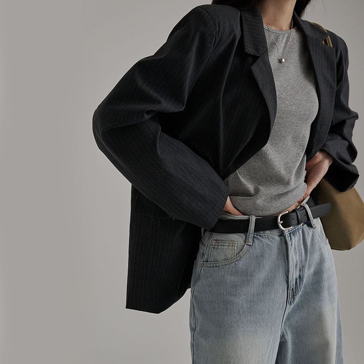 [Rayro] Stripe Oversized Fit Jacket - 2 Colors