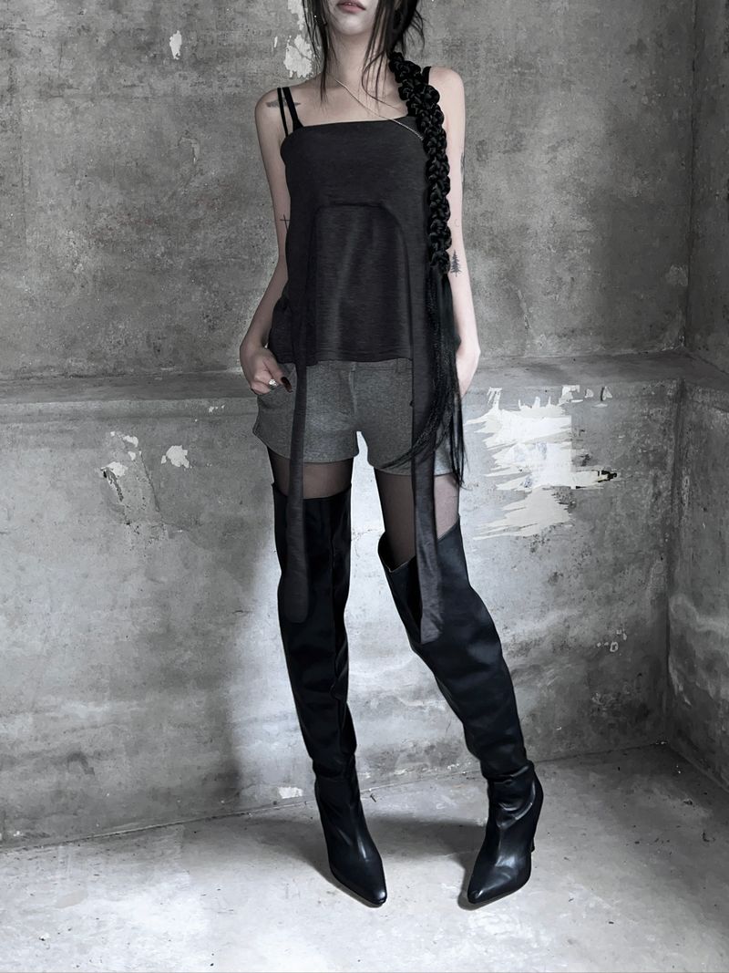 low-rise wool shorts (2color)