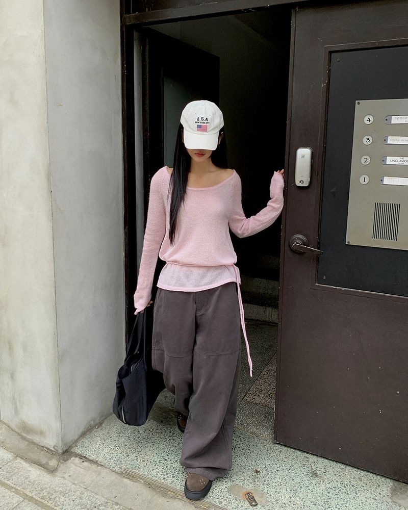 [ORIGINAL] Grape cut cotton pants