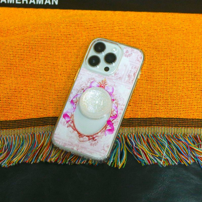 【MADE】Ribbon frame Jelly hard Phone case
