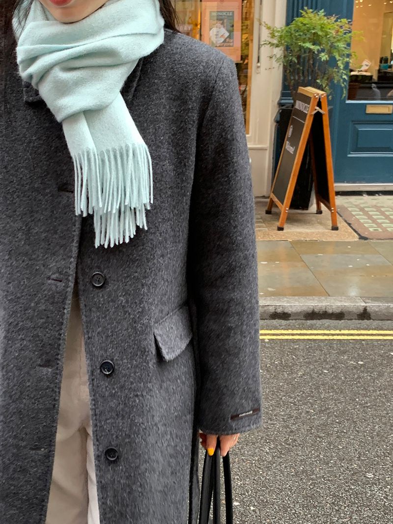 [MADE] Elton Stitch Wool Handmade Long Coat