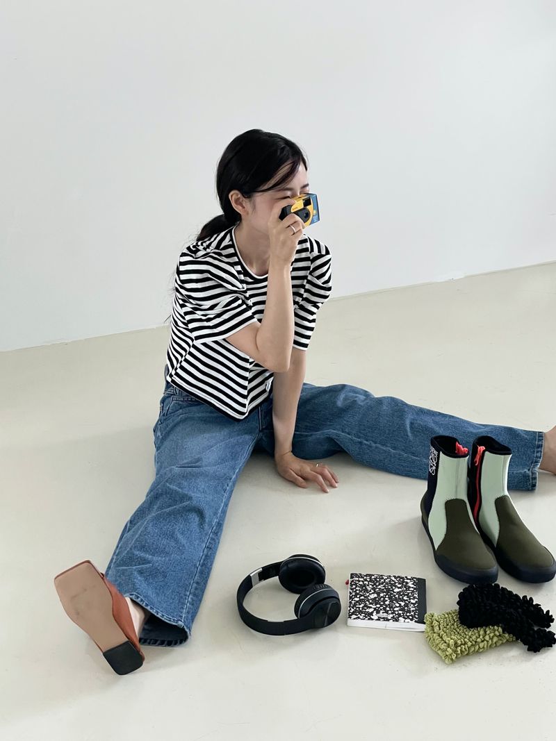 Garni puff stripe T