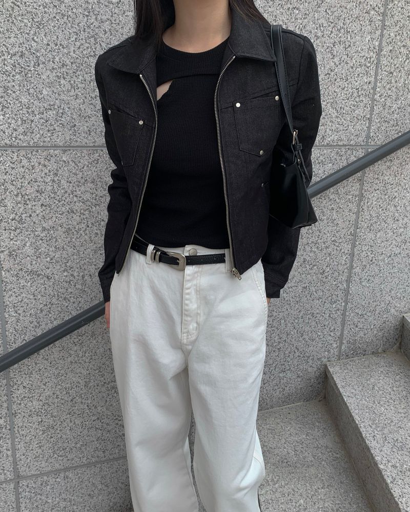 Denim rivet jacket