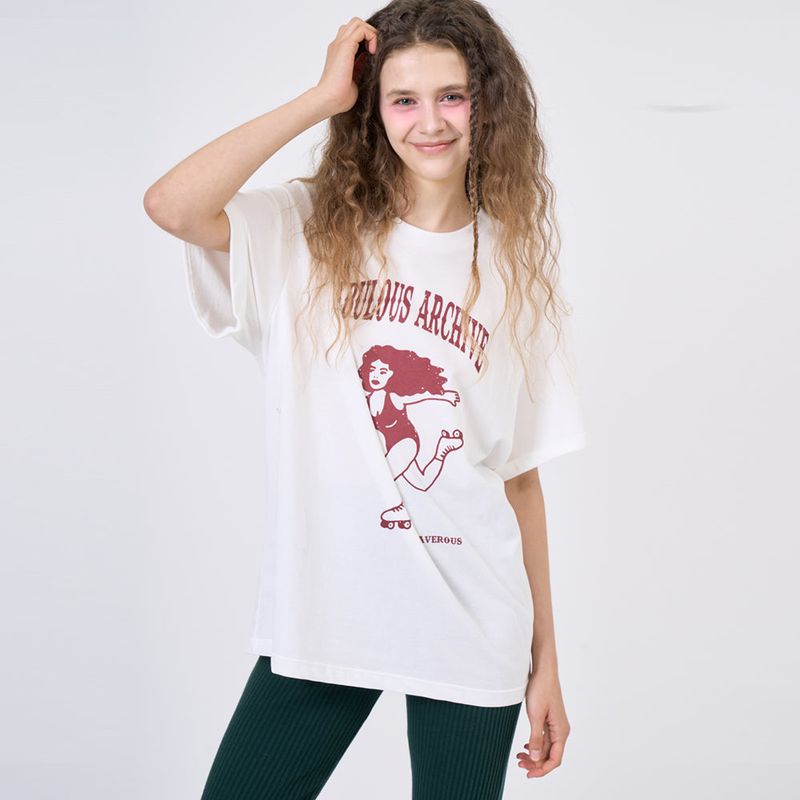 Snap Loose Fit T-Shirts White