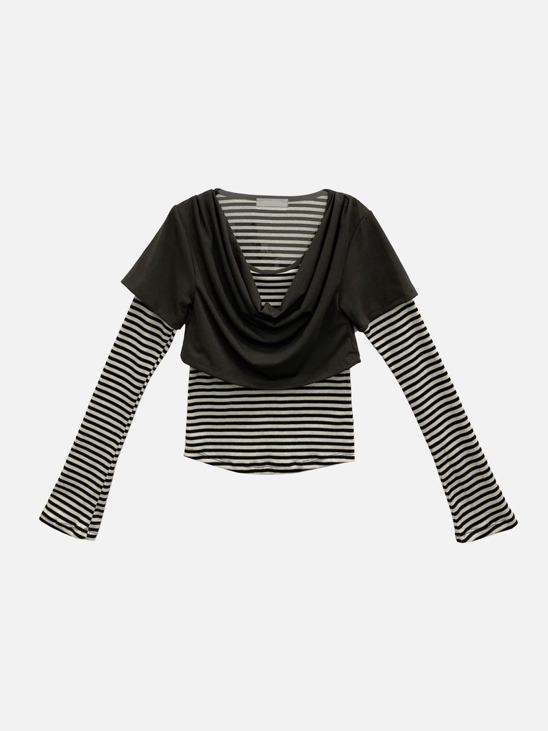 Draped Layered T-Shirt (2c)