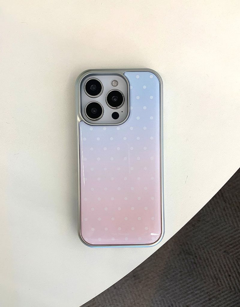 [MADE]ドットコットンキャンディ シルバーエポキシバンパー iPhoneケース