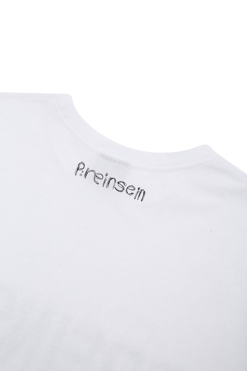 White doodle reinsein short sleeve t-shirts