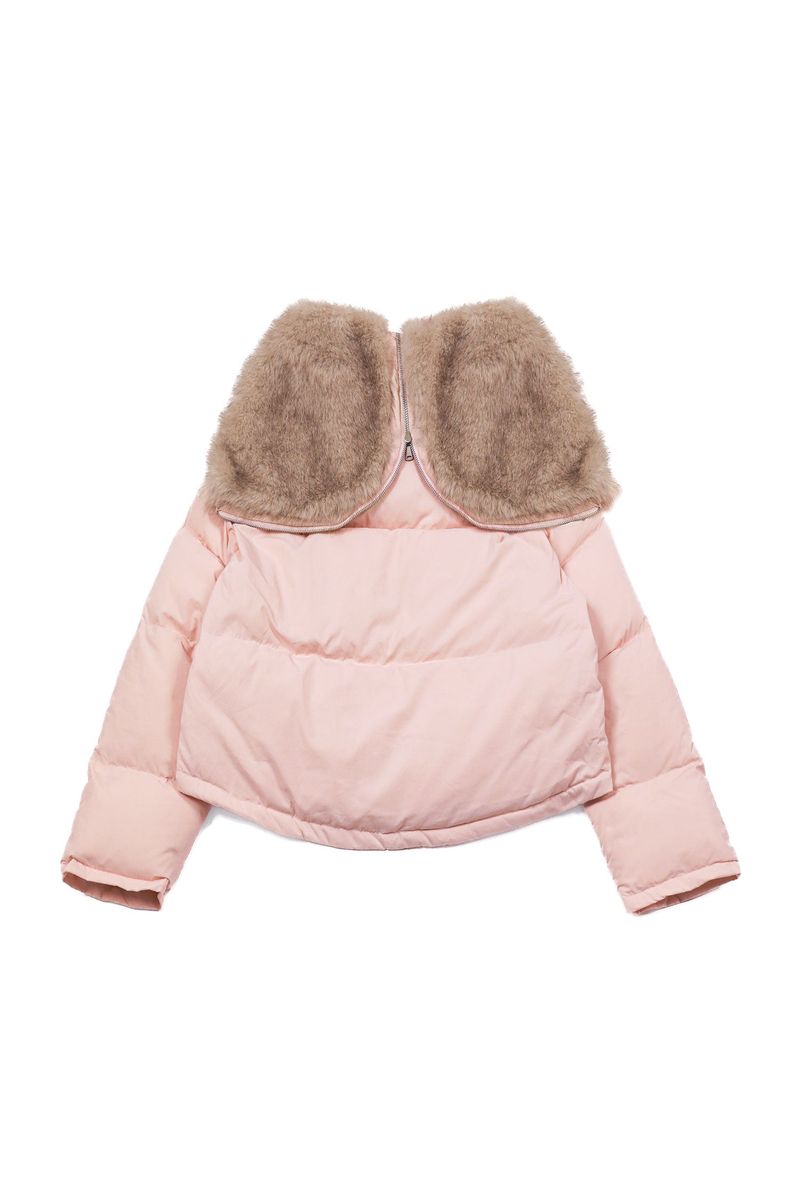 Puffer Hood Padding Jacket [Pink]