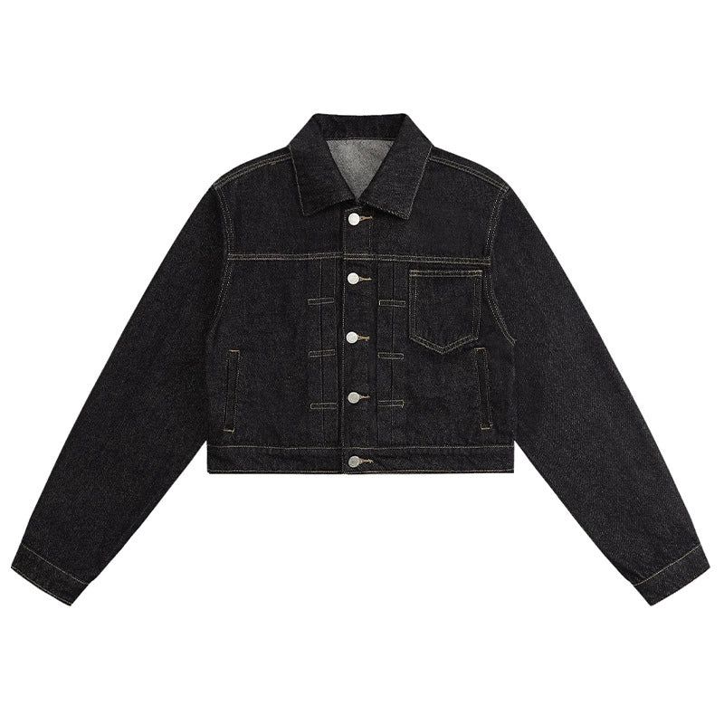 Retro Tie-back Denim Jacket
