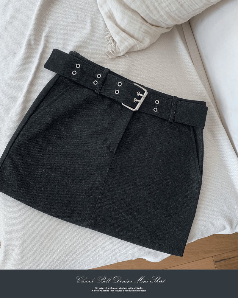 GUSTA（グスタ）の「Claude Belt Denim Mini  Skirt（Skirts）」