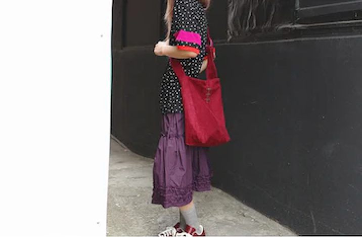 Katie Frill Midi Skirt (deep purple)