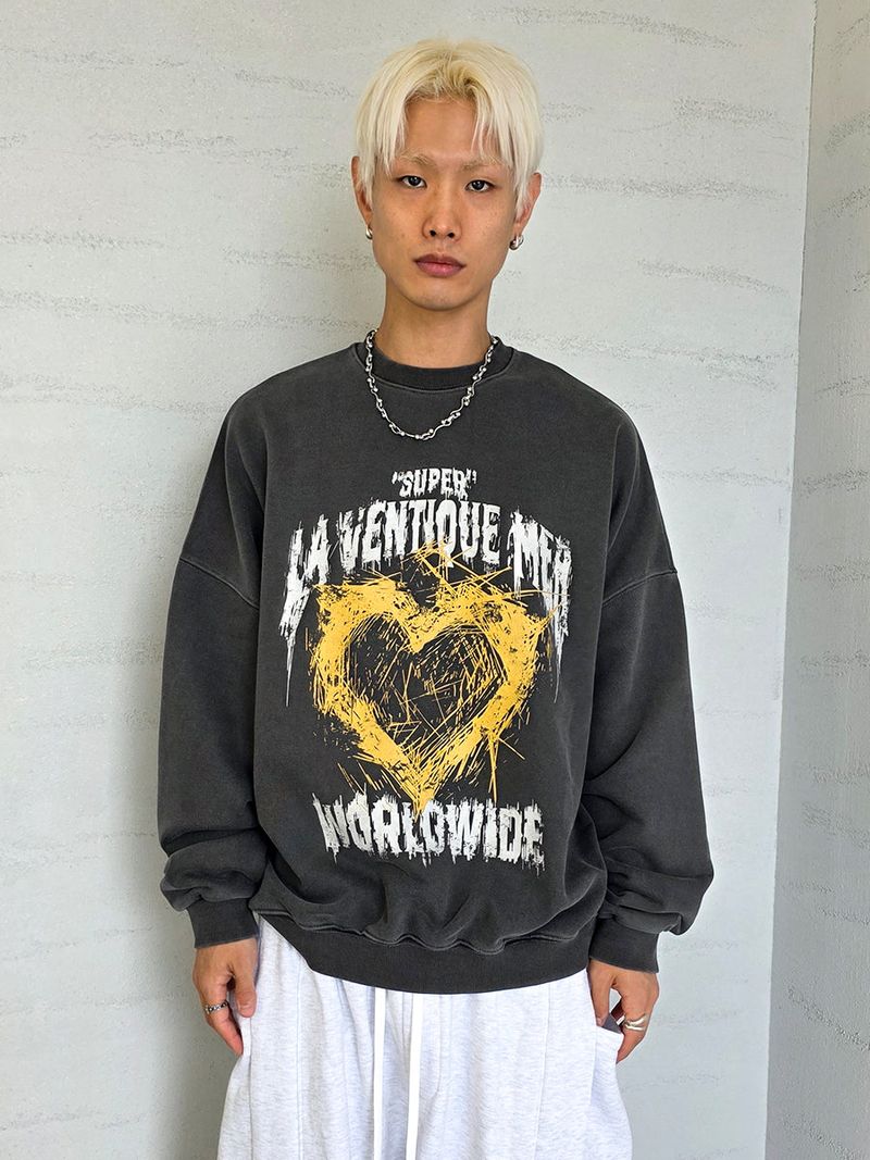 VENTIQUE Broken heart sweatshirt 3color