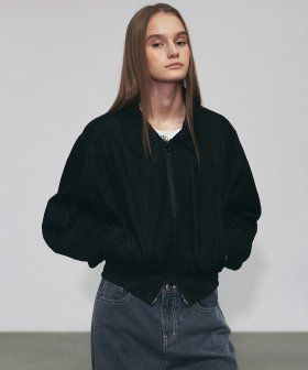NICK&NICOLE（ニック＆ニコール）の「NICOLE WASHED DENIM BLOUSON_BLACK（Jackets/Outerwear）」