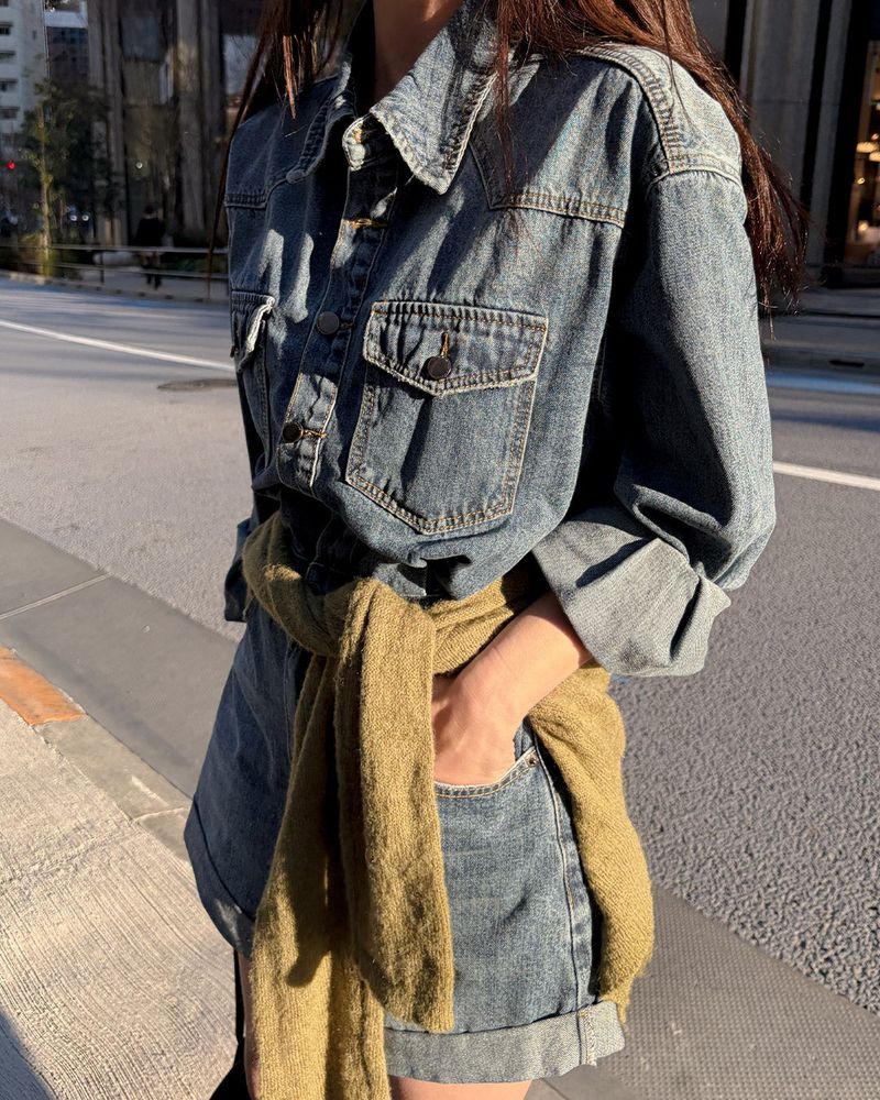 Lavas denim jumpsuit
