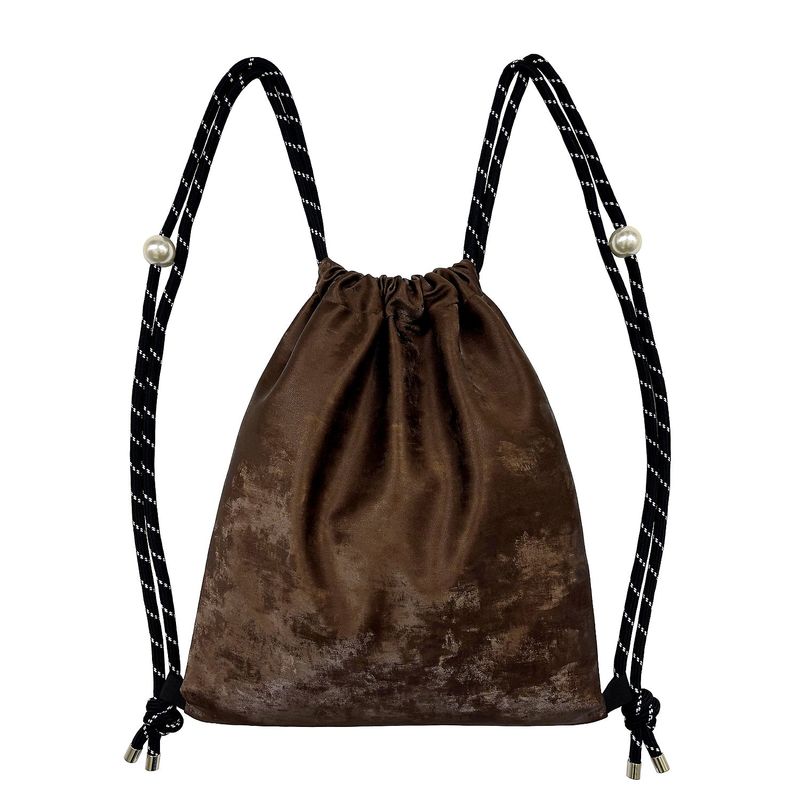 Rose Drop Pearl Gym Sack [Brown]
