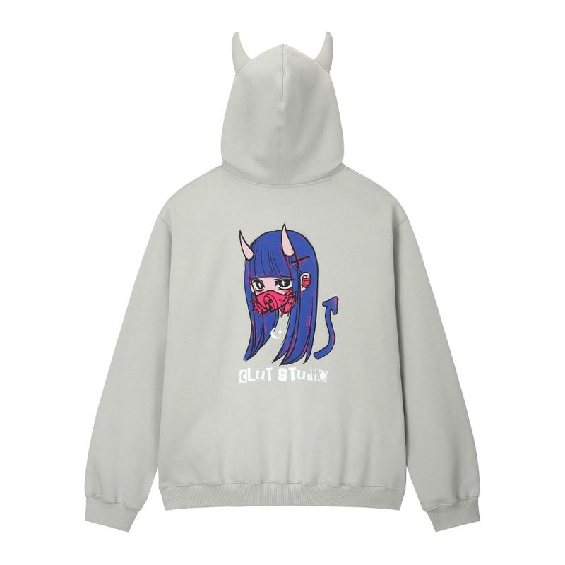 0 5 devil hoodie - GREY