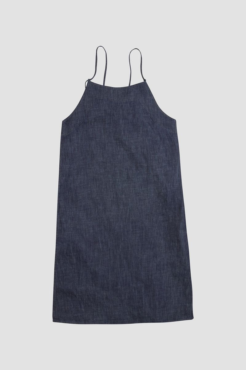 Denim slit dress