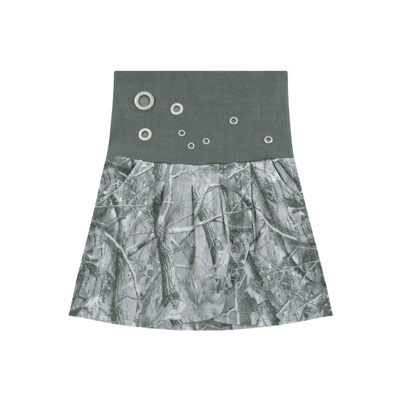 aldiyouu(アルディユー)の「Eyelet 2 - Way Wrap Gray Realtree Skirt(Skirts)」