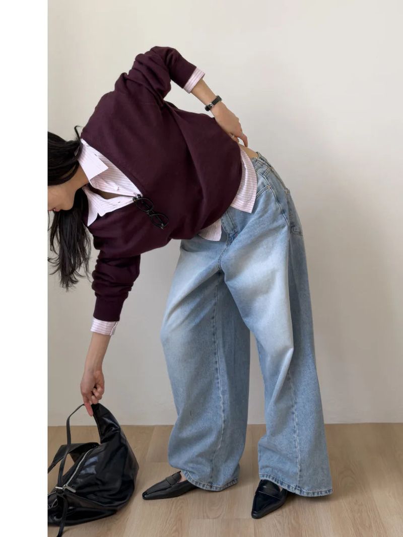 552 Cut-out Wide Denim Pants
