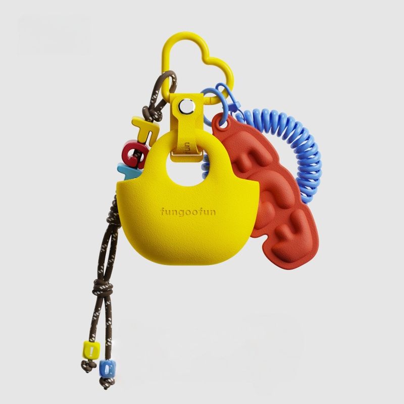 5colors Mini EVA Earphone Bucket Bag Charm Keyring