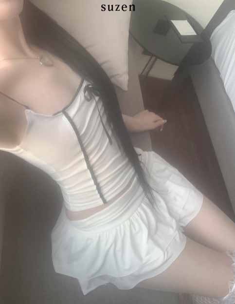 named strap frill skirt (3color)