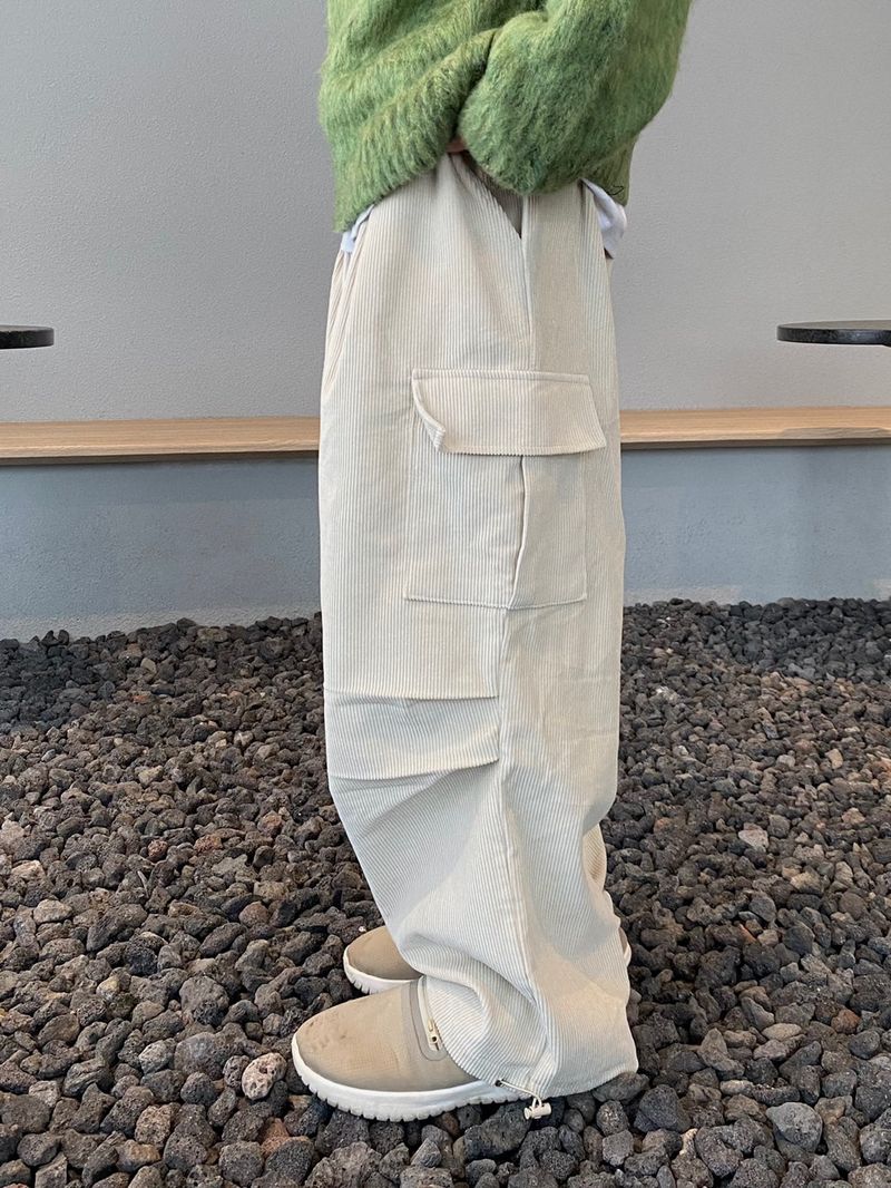 Golden String Cargo Balloon Pants 3C