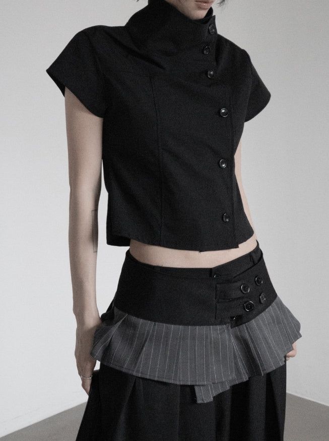 mnem（ムネム）の「Mode Half-Neck Trench Blouse（Tops）」