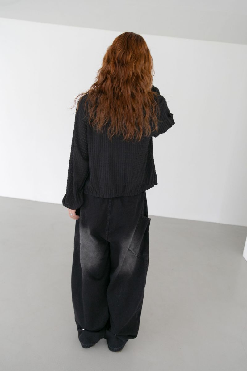 snap point banding denim pants(2colors)