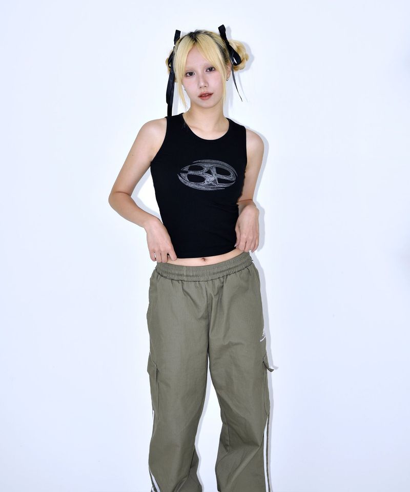 METAL LOGO TANK TOP BLACK