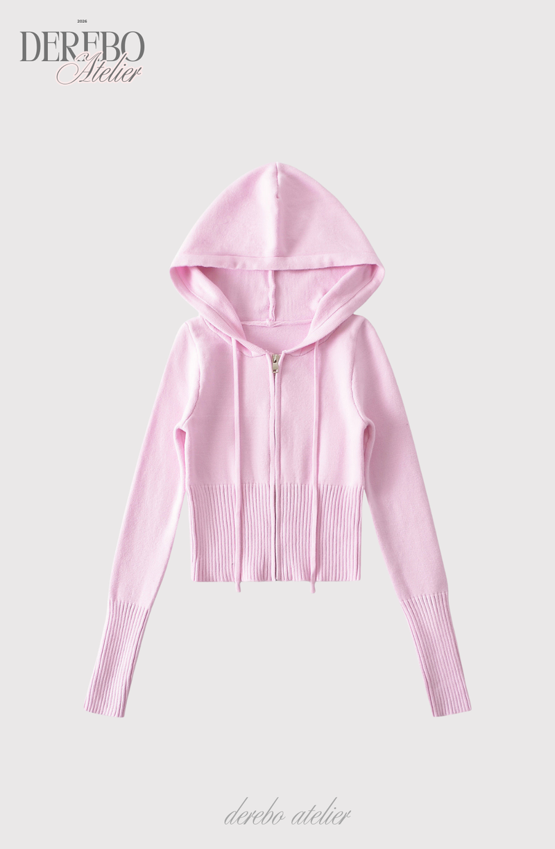 Cozy Knitwear Zip-up Training Set-up (TOP)