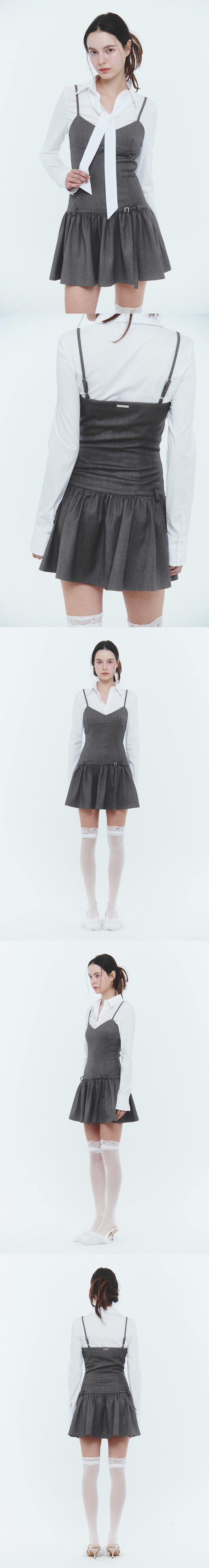 BIANCA DRESS melange brown