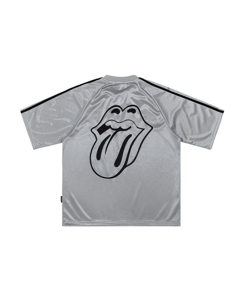 DC x The Rolling Stones Logo Glossy Soccer Jersey Grey