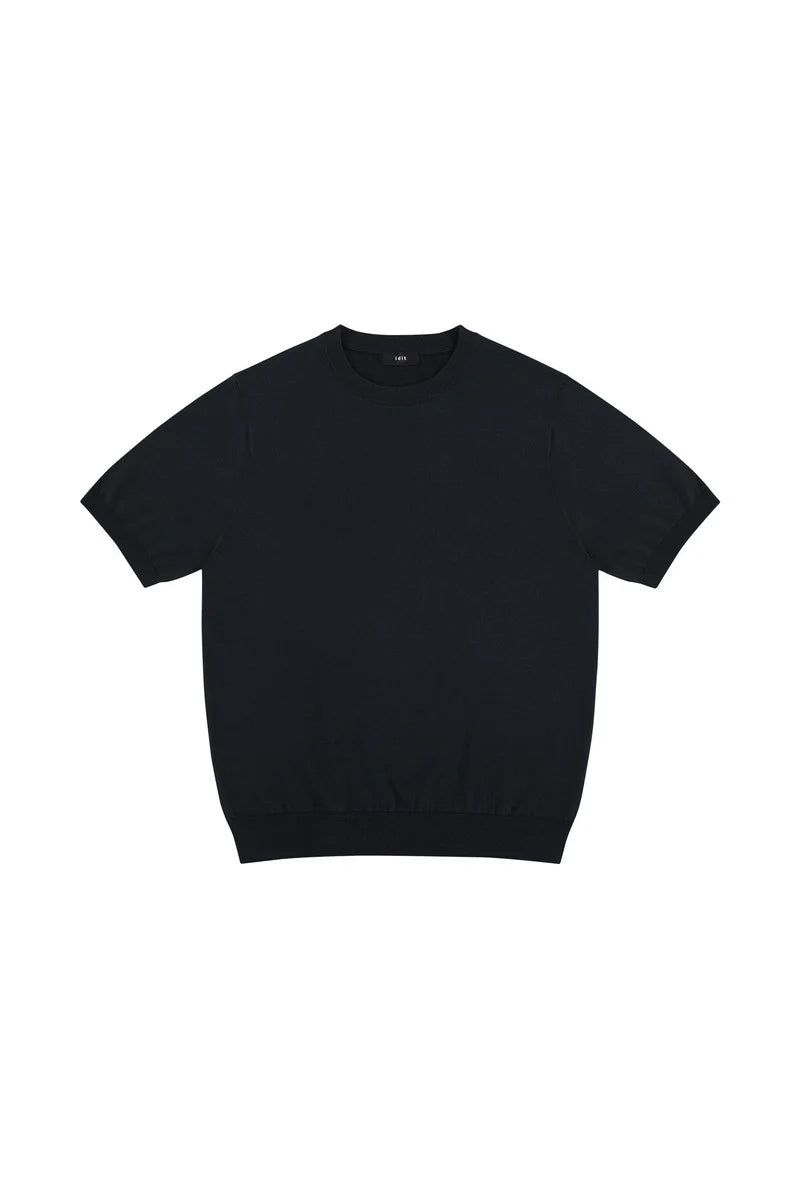 Silk Blend Knit T-Shirt