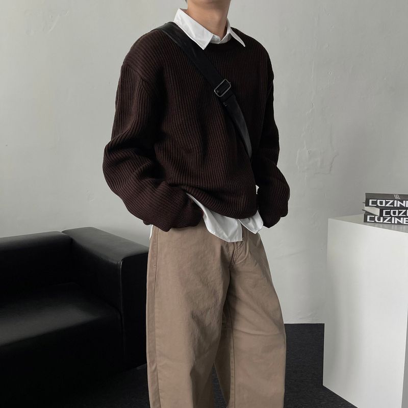 OA Mode Shoulder Round Knitwear (4 colors)