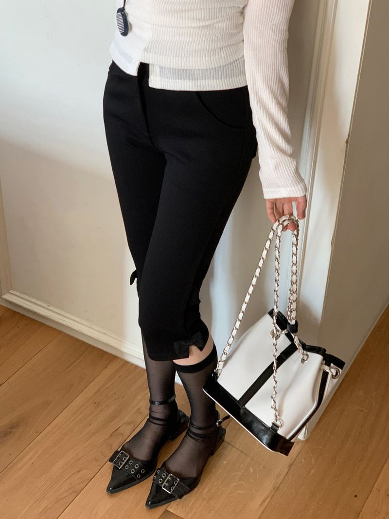 Blair Ribbon Biker Cari Pants